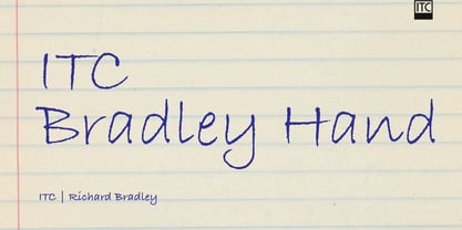 ITC Bradley Hand Font Poster 1